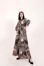 Paisley Maxi Dress with Long Sleeves - Glamourous Grace