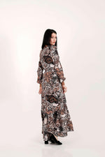 Paisley Maxi Dress with Long Sleeves - Glamourous Grace
