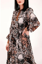 Paisley Maxi Dress with Long Sleeves - Glamourous Grace