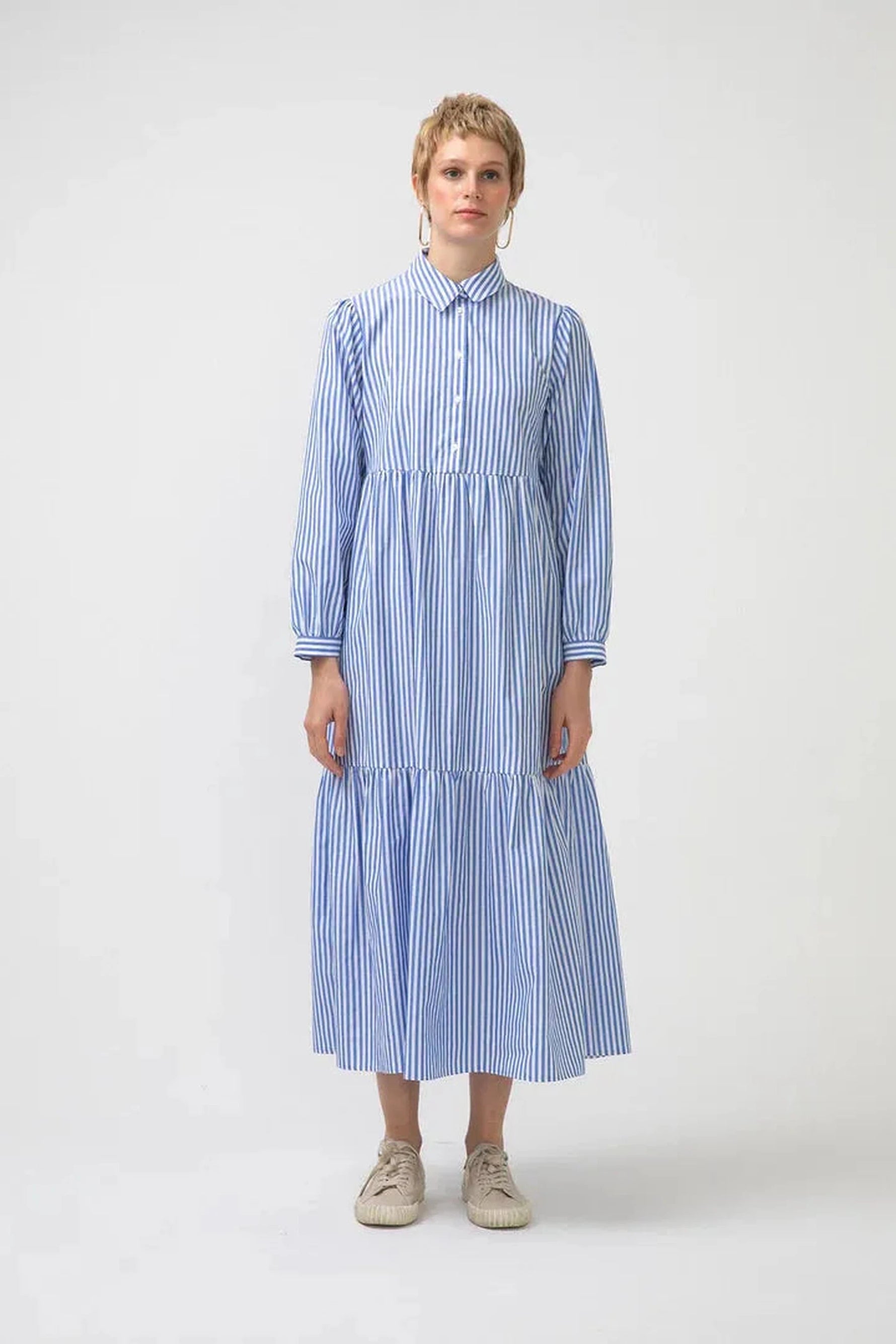 Striped Shirt Dress - By Baano