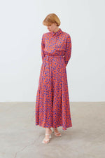 The Bahama Belted Maxi Dress In Tangerine - By Baano