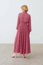 The Bahama Belted Maxi Dress In Tangerine - By Baano