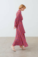 The Bahama Belted Maxi Dress In Tangerine - By Baano