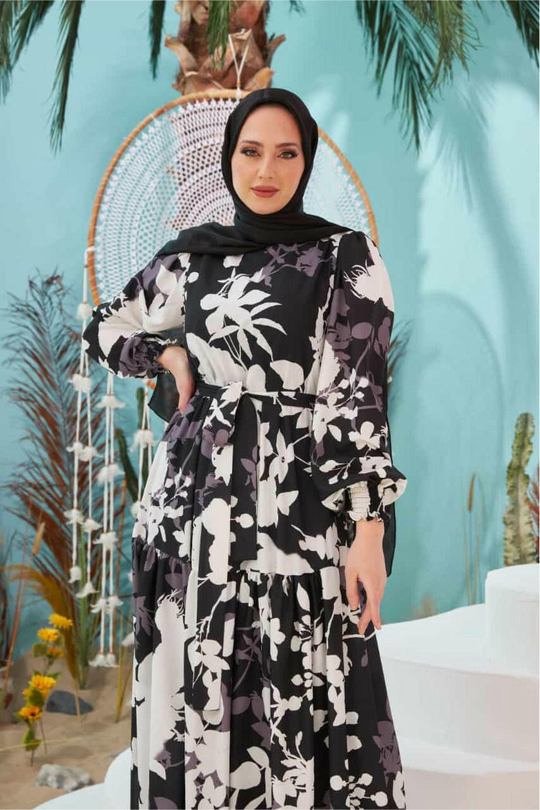 Santa Monica - Maxi Dress with Long Sleeves - By Baano